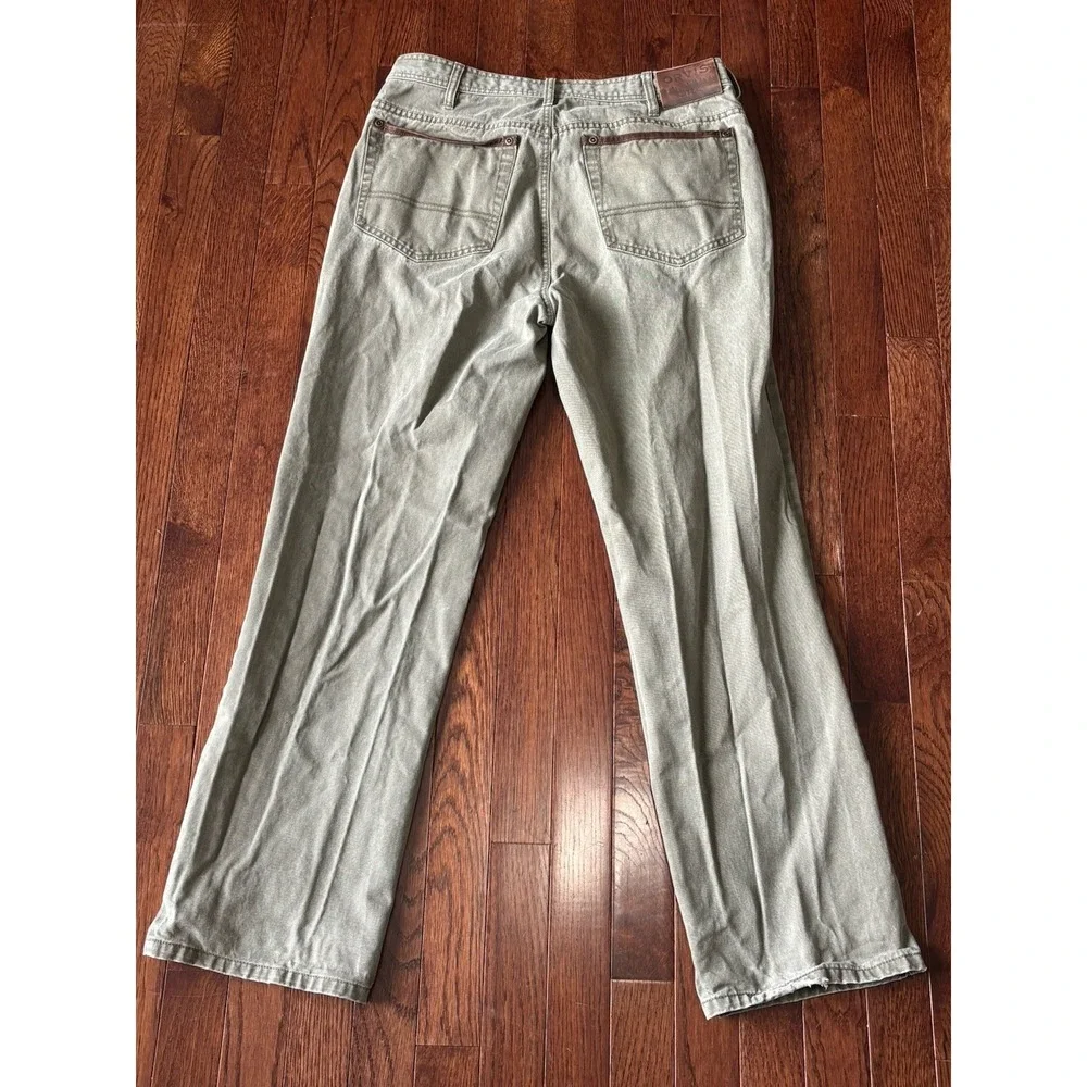 Orvis Pants‎ Mens 32x30 Canvas Leather Trim Green
